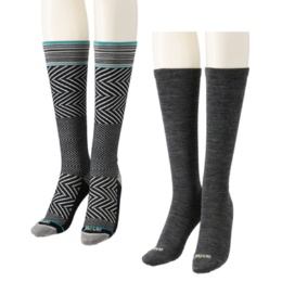 ジャヴィ メリノウール混着圧ソックス底パイル無し 2足セット