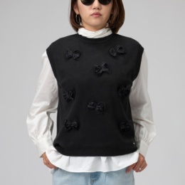 BELLE BOUDOIR リボンモチーフニットベスト