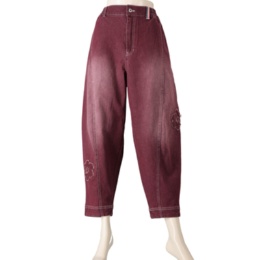  PERSONS 選べる股下フラワーパッチデニムキャットパンツ