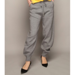 Anne Coquine コアスパンヤーンニットクリスタルバレルパンツ