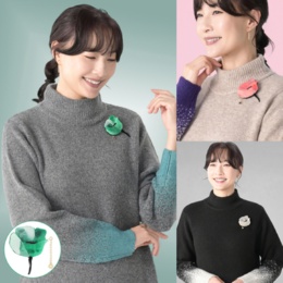 calma フラワーピンブローチ