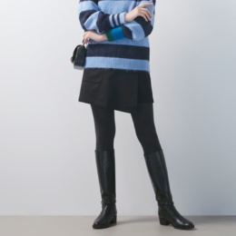 MORNMAGIE ぬくぬく裏起毛ポケット付ラップスカート