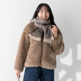 MERCI GRACE プードルボアノーカラーブルゾン