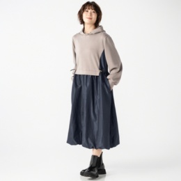 Remite タフタバルーンパーカーワンピース