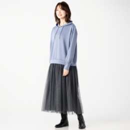 Remite パーカードッキングチュールワンピース