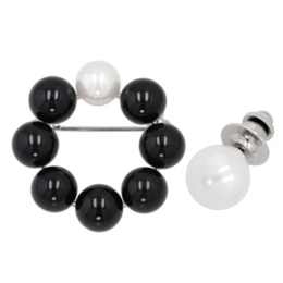  eclat ナチュラルストーンラウンドブローチ&シェルパールタックピン