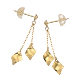 マエストロ 純金/18K スイングリーフ イヤリング/ピアス