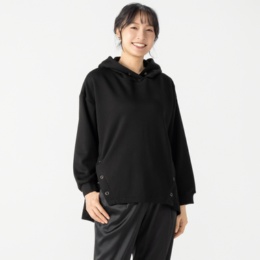 ModdedAnce 異素材MIXフーディプルオーバー