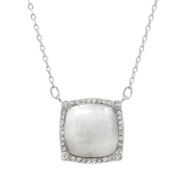  eclat ナチュラルストーン スクエア ステンレスペンダント