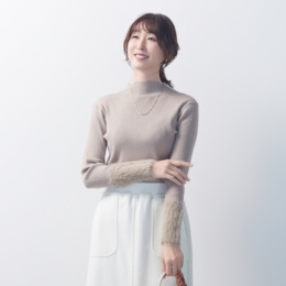 MINHA KILAKILA フリンジニット使いプルオーバー