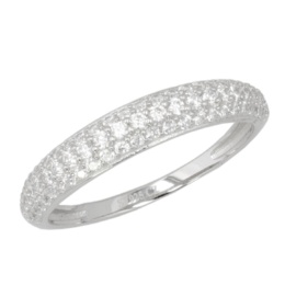 DIAMONIQUE シルバー925 パヴェリング 計0.40ct