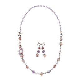 ガラスビーズ デサインネックレス&イヤリング/ピアス[クロード]