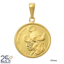QVC25周年 純金 ミッキー&ミニー メダルペンダントヘッド