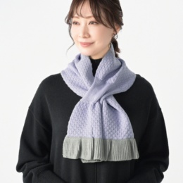 ルナジュメール ネット限定フリルニット差込マフラー