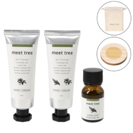 meet tree(ミート トゥリー） meet tree ハンドクリーム2本&ヒノキ精油特別セット