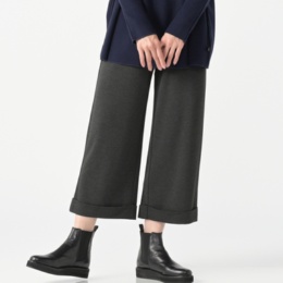 KawaiOkada タックワイドターンバックパンツ