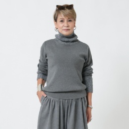 MASAGO 異ゲージ使いのニットプルオーバー