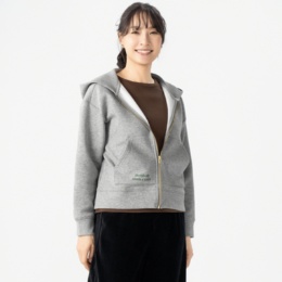 エニワイズ 暖か裏起毛のダンボールZIPパーカー