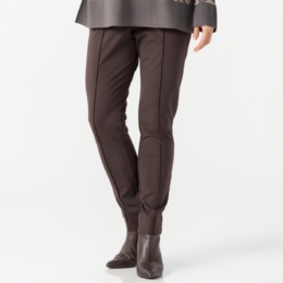 MASAGO 裏起毛ストレッチセンターピンタックパンツ