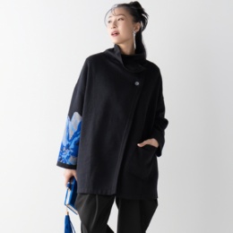 SUPERLADY 袖フラワージャガードデザインニットジャケット