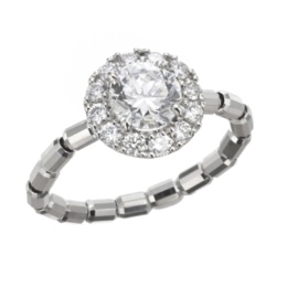 ナミビア産ダイヤモンドPT950ストレッチリング 0.7ctUP