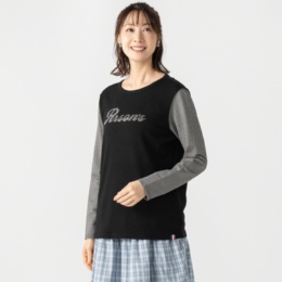 PERSONS チェックスリーブカットソートップス