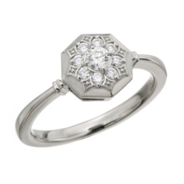 純プラチナ ダイヤモンドデイジーデザイン リング