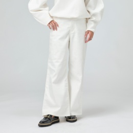 BELLE BOUDOIR ボンディングワイドセミフレアパンツ