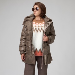 BELLE BOUDOIR ポリエステルダウンリバーシブルコート