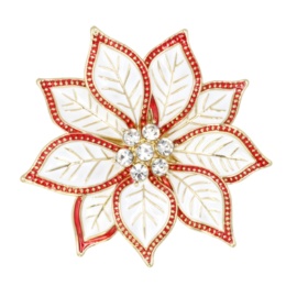 JinkaNezu ポインセチア ブローチ