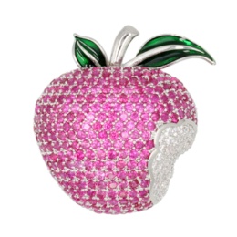 JinkaNezu CZ スウィート アップル ブローチ