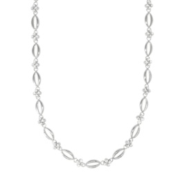 JN クリスタルガラス リトルペタル ステンレスチェーン ネックレス