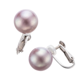 ペールパープルカラーパール イヤリング/ピアス 10mm