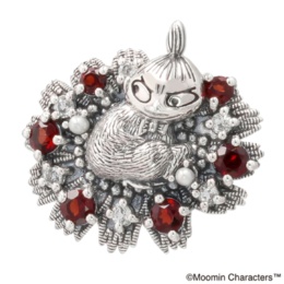ムーミン シルバー925 花の上のリトルミイシングルピアス