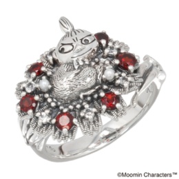 ムーミン シルバー925 花の上のリトルミイリング