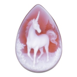 ストーンカメオ SV ペンダントヘッド/ブローチ [ユニコーン]