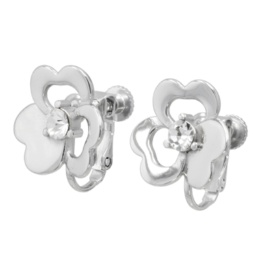 JN クリスタルガラス リトルペタル ステンレス イヤリング/ピアス