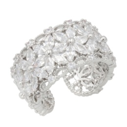 JinkaNezu キュービックジルコニア フラワーリング