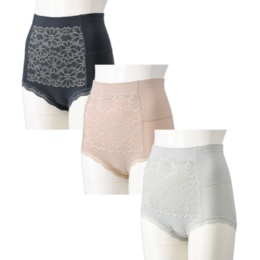 ThreeHeart グレースガーデン綿混シェイプショーツ3色組