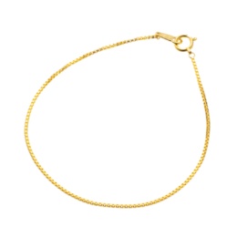 純金 ボリュームブライトベネチアンチェーンブレスレット