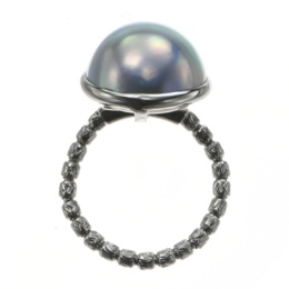 PT 奄美大島産ブルーマベパール ストレッチリング13mm