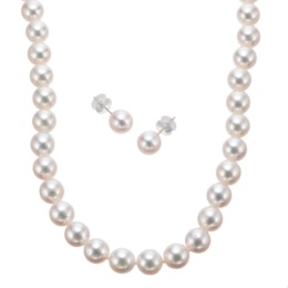 アコヤ真珠 ネックレス&イヤリング/ピアス 8.0mm