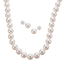 アコヤ真珠 ネックレス&イヤリング/ピアス 9.0mm