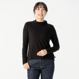 KawaiOkada 微起毛ソフトベア天ハイネックプルオーバー