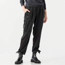 KawaiOkada 裾リボン切り替えサイドポケットパンツ