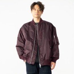 Lucca Uomo alla moda Bigシルエットフライトジャケット