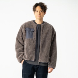 Lucca Uomo alla moda Bigシルエットボアジャケット