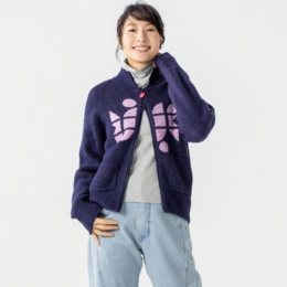 KiKKi WジャガードニットZIPブルゾン