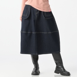 KiKKi 立体ポケットのデニムコクーンスカート