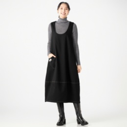 KiKKi コクーンシルエットジャンパースカート